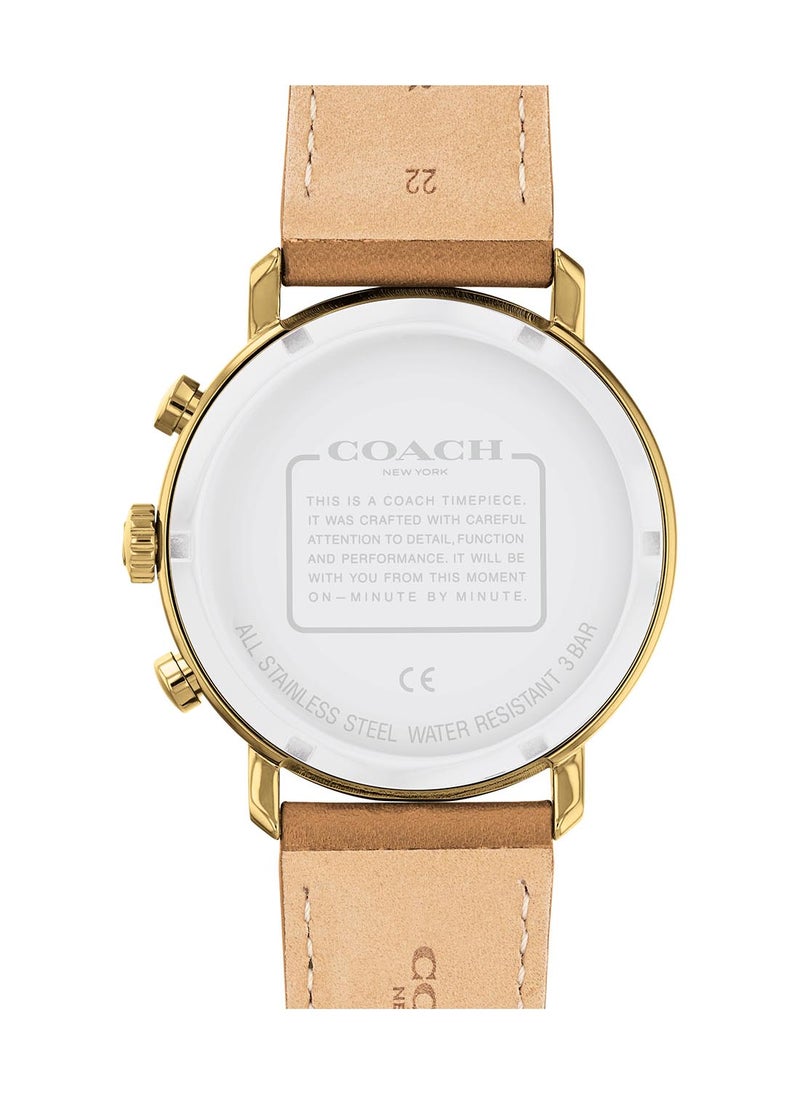 COACH Round Chronograph Men's Black Case Wrist Watch - 14602541  - Image 3