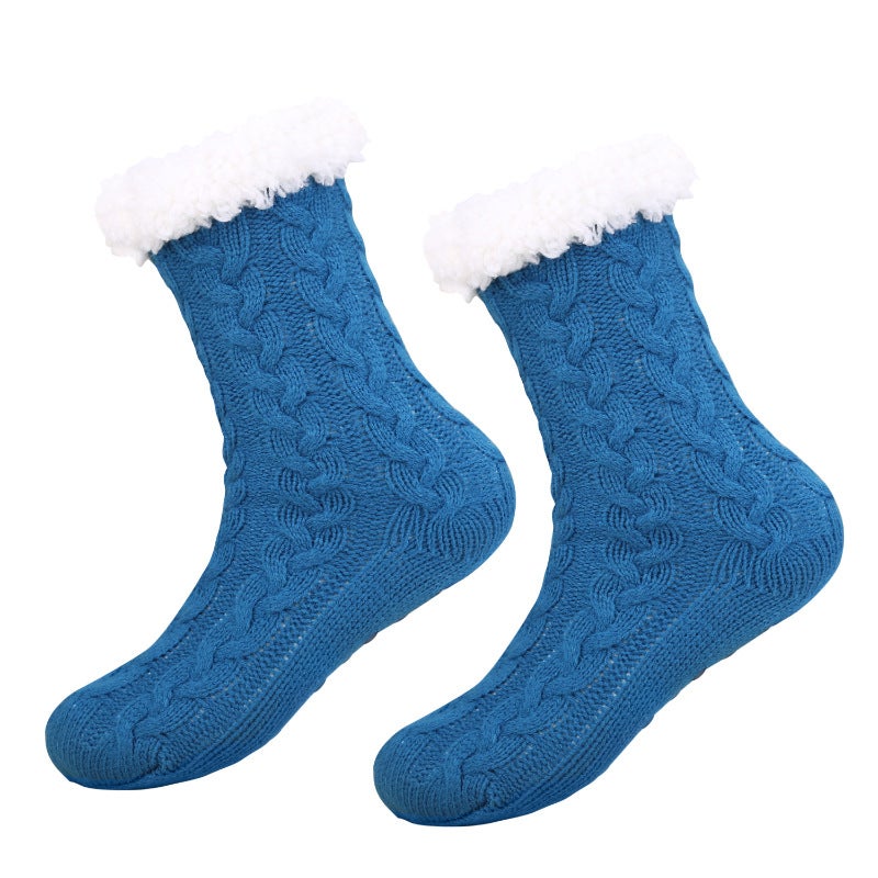 Winter Velvet Thickened Home Floor Socks Adult Socks Dispensing Cold-Proof Non-Slip Snow Socks Lazy Warm Socks - Image 1