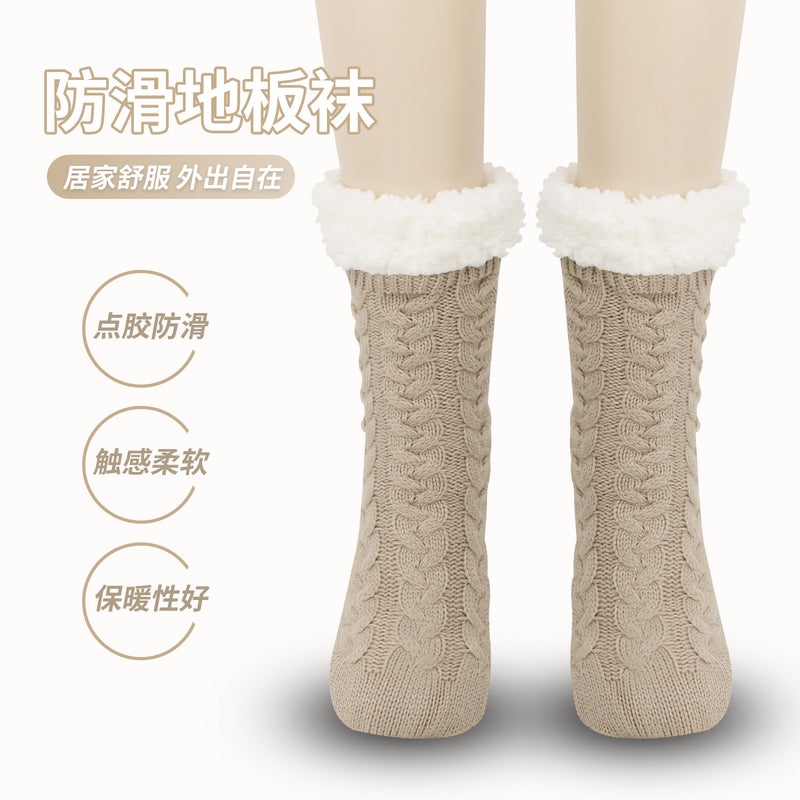 Winter Velvet Thickened Home Floor Socks Adult Socks Dispensing Cold-Proof Non-Slip Snow Socks Lazy Warm Socks - Image 3