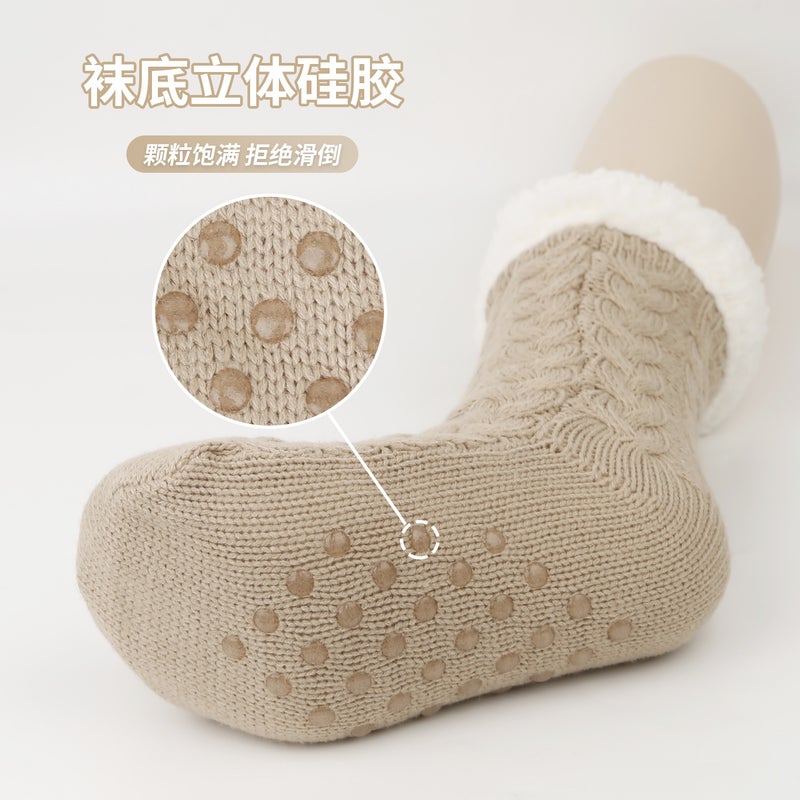 Winter Velvet Thickened Home Floor Socks Adult Socks Dispensing Cold-Proof Non-Slip Snow Socks Lazy Warm Socks - Image 5