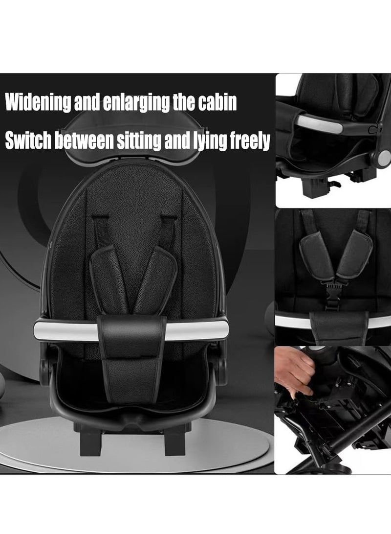 Baby Stroller Travel Light Stroller, Toddler Travel Light Stroller with Sunshade,Portable Compact Stroller,Toddler Stroller for Removable,Travel Stroller for Airplane (panda) - Image 5