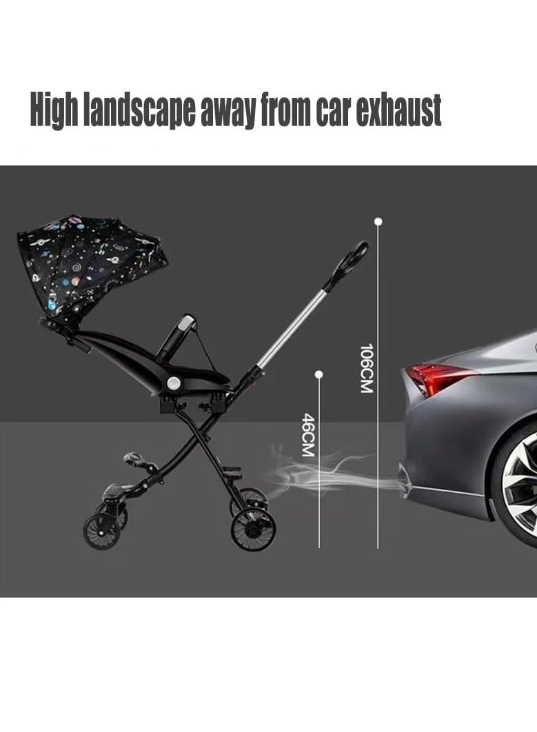 Baby Stroller Travel Light Stroller, Toddler Travel Light Stroller with Sunshade,Portable Compact Stroller,Toddler Stroller for Removable,Travel Stroller for Airplane (panda) - Image 4