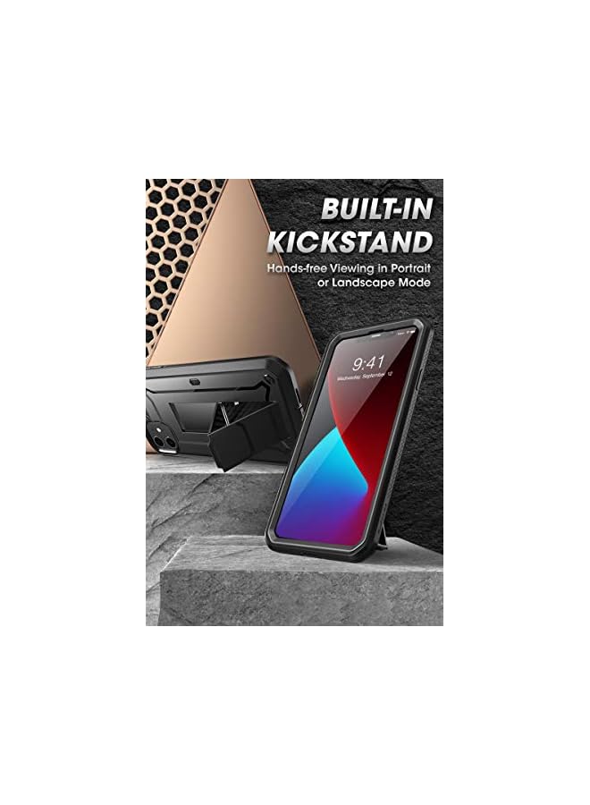 SupCase Unicorn Beetle Pro Series Case for iPhone 12/12 Pro (2020 Release) 6.1 Inch, Built-in Screen Protector Full-Body Rugged Holster Case (Black) - Image 4