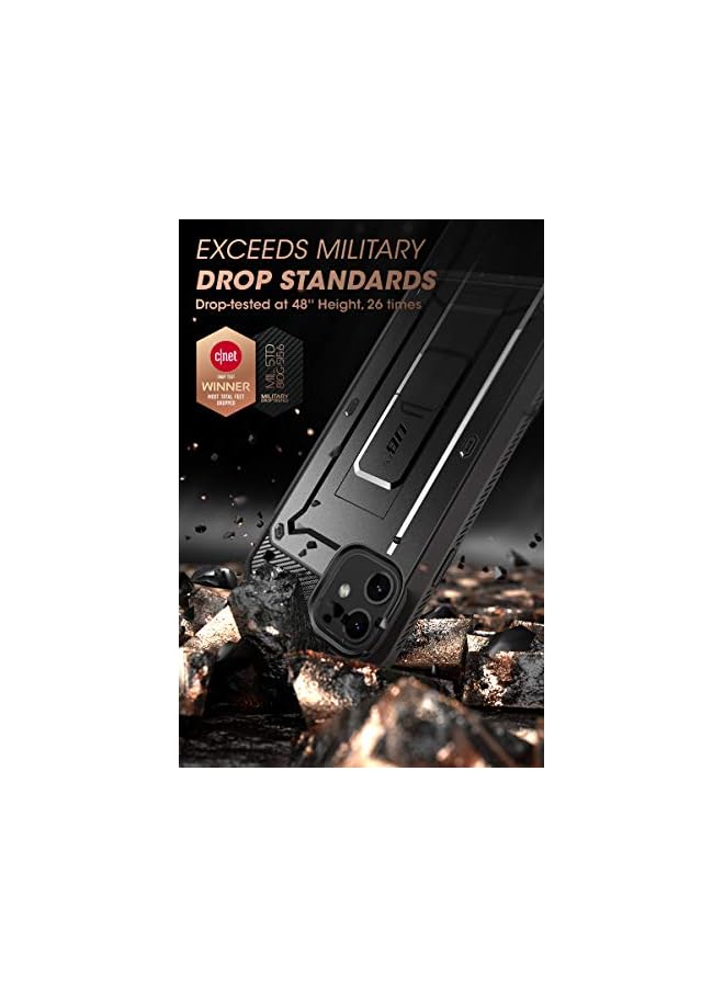 SupCase Unicorn Beetle Pro Series Case for iPhone 12/12 Pro (2020 Release) 6.1 Inch, Built-in Screen Protector Full-Body Rugged Holster Case (Black) - Image 3