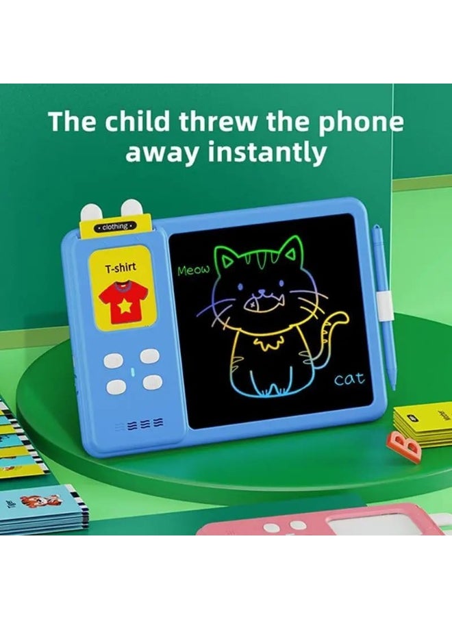 SAFENHAND Talking Flash Cards Drawing Tablet with 224 Sight English Words, LCD Educational Writing Board, Talk and Write 2-in-1 Toddler Toy for Kids (PINK, 8INCH)  - Image 4