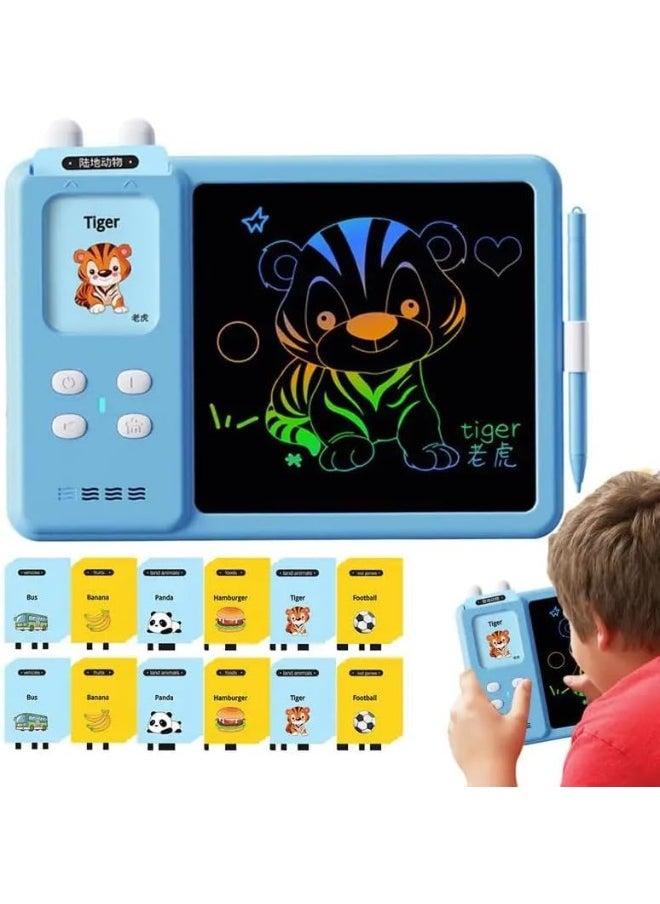 SAFENHAND Talking Flash Cards Drawing Tablet with 224 Sight English Words, LCD Educational Writing Board, Talk and Write 2-in-1 Toddler Toy for Kids (PINK, 8INCH)  - Image 2