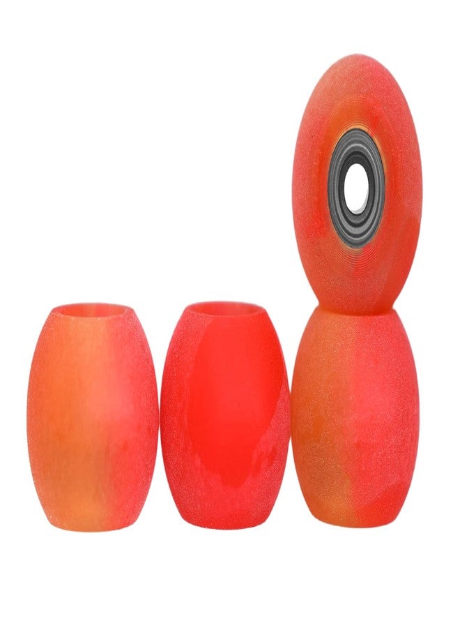 Teak Tuning Apex 61D Urethane Fingerboard Wheels - Globe Shape, 8.3mm Diameter - ABEC-9 Stealth Bearings - Made in The USA - Mars Colorway - Image 1