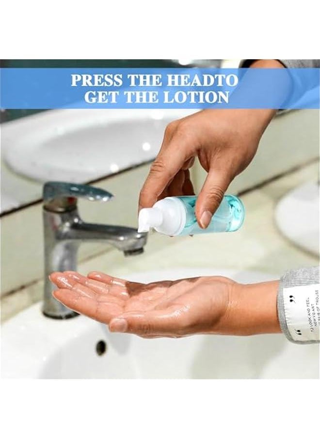 Arabest Travel Size Foam Pump Bottles - Mini 60 ml Clear Plastic Soap Dispensers for Face Wash, Shampoo, and Skin Care - Refillable Containers for Mousse Foam - Pack of 2  - Image 4