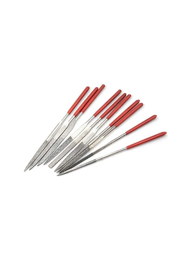 Yakamoz مجموعة أدوات ملفات الماس الصغيرة 10 قطع 2x100 مم - Image 3