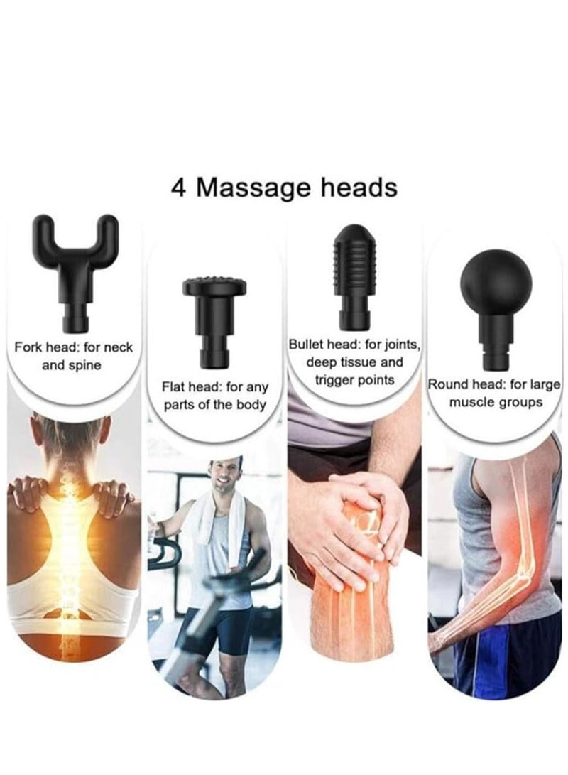 إسكدنيا مدلك العضلات الكهربائية المحمولة مدلك العضلات العميقة رباط مع 4 مدلك الاهتزاز تدليك الرأس قابل للتعديل انخفاض الضوضاء لتخفيف آلام الجسم اللياقة البدنية اليوغا بيلاتيس - Image 3