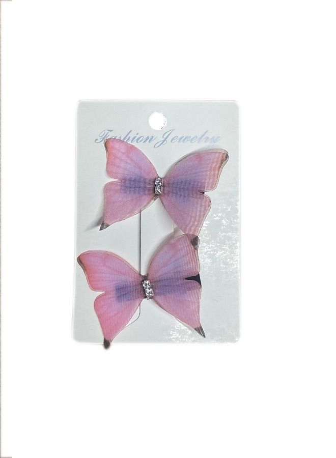Elite Dose Cute Butterfly Design Hair Clips 2 Pieces