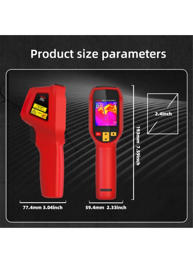 BSIDE HX1 Infrared Thermal Imager Resolution 240x240 HD Handheld Thermal Imager 15 Thermal Palettes Full Viewing Angle 2.4-inch TFT LCD Display For Home Inspection, HVAC and Electrical 25Hz Refresh Rate Temperature Measurement Range -20-550°C [-4℉~1022℉] - Image 4