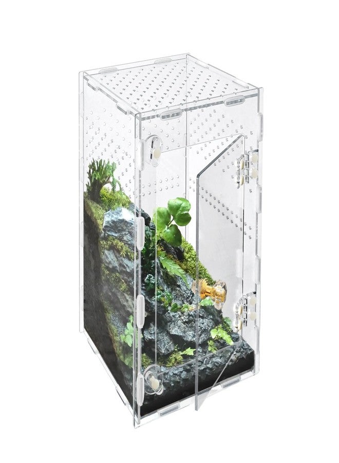 plzzree Acrylic Jumping Spider Enclosure Box: 10x6x6 Inch Transparent Habitat with Ventilation Holes, Escape-Proof Terrarium for Reptile Pet, Easy to Clean & Observe - Image 2