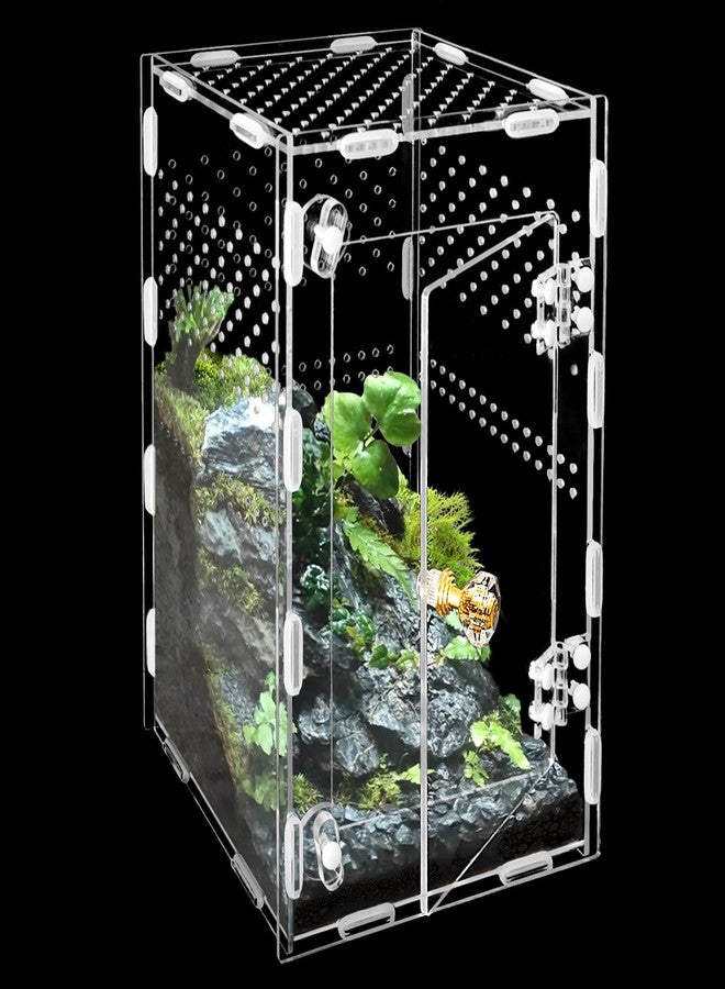 plzzree Acrylic Jumping Spider Enclosure Box: 10x6x6 Inch Transparent Habitat with Ventilation Holes, Escape-Proof Terrarium for Reptile Pet, Easy to Clean & Observe - Image 1