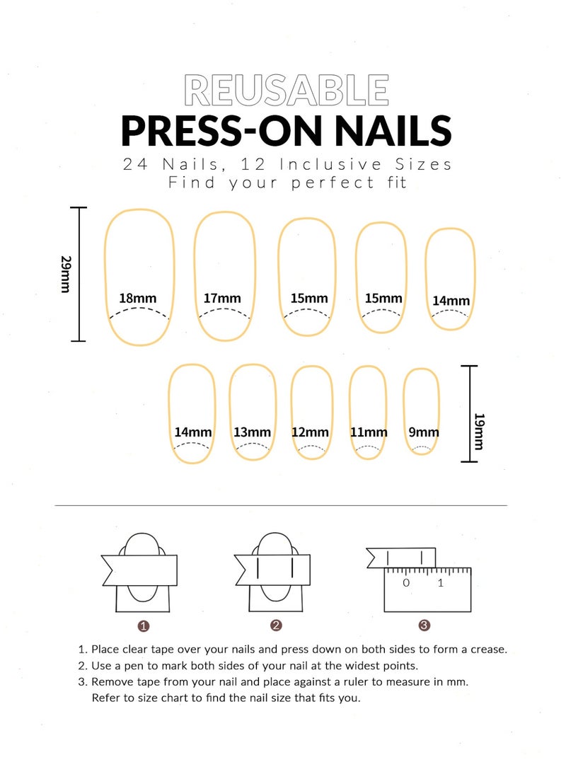 أظافر صناعية على شكل لوزية للنساء الأنيقات - خفيفة الوزن ومناسبة تمامًا - 24 قطعة - Image 4