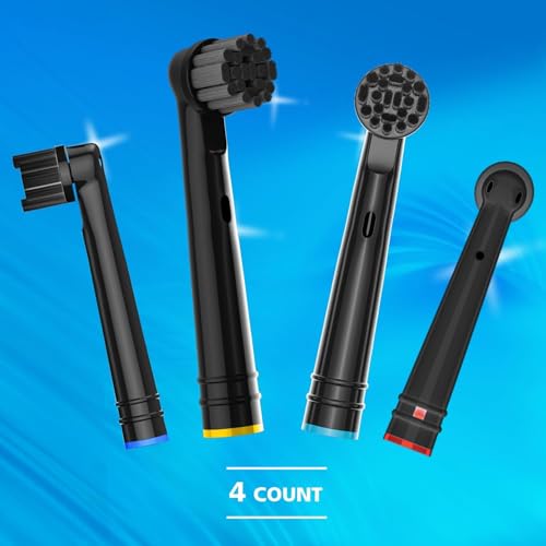 Inralimot Electric Toothbrush Replacement Heads Compatible with Oral-B for Gum Health Improvement.1 Pack Dupont Bambo Bristles Replacement Toothbrush Heads(4PCS) - Image 5
