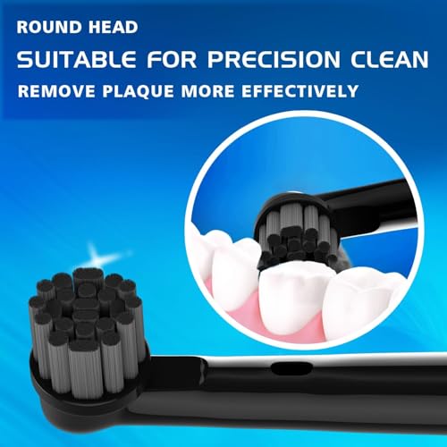 Inralimot Electric Toothbrush Replacement Heads Compatible with Oral-B for Gum Health Improvement.1 Pack Dupont Bambo Bristles Replacement Toothbrush Heads(4PCS) - Image 3