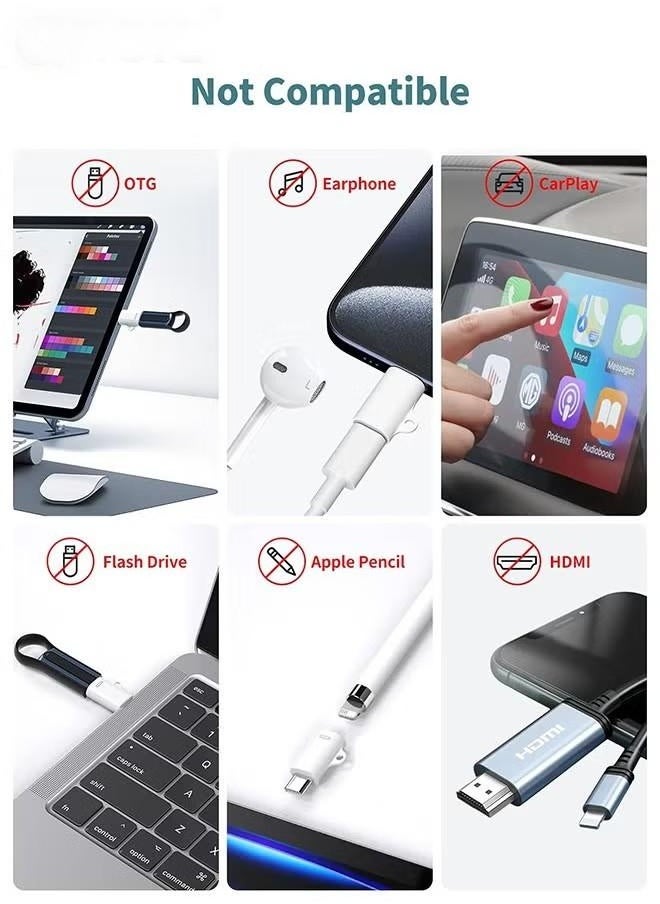 Generic - 2 Pack USB C to light-ning adapter, Type C Female to light-ning Male Adapter,Compatible with iPhone 15/15 Plus/15 Pro/15 Pro Max iPad Air and More Type C Devices Charging Support Data Transmission - Image 1