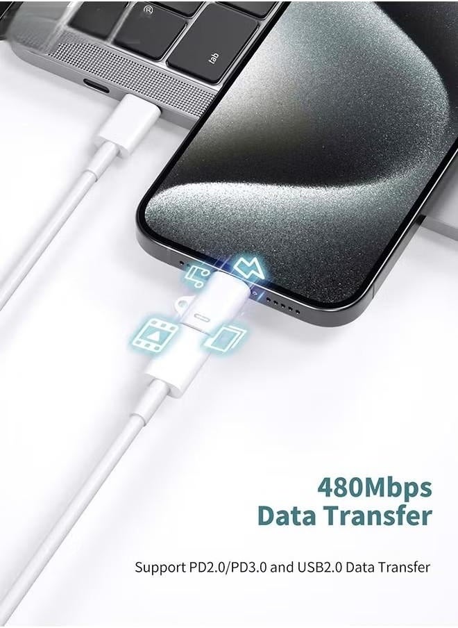 Generic - 2 Pack USB C to light-ning adapter, Type C Female to light-ning Male Adapter,Compatible with iPhone 15/15 Plus/15 Pro/15 Pro Max iPad Air and More Type C Devices Charging Support Data Transmission - Image 1