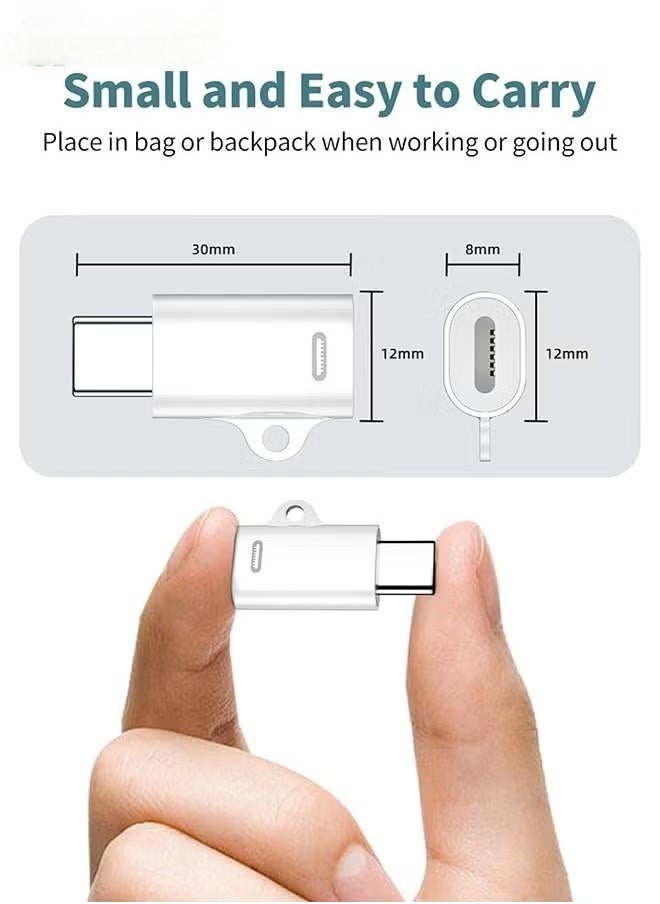 Generic - 2 Pack USB C to light-ning adapter, Type C Female to light-ning Male Adapter,Compatible with iPhone 15/15 Plus/15 Pro/15 Pro Max iPad Air and More Type C Devices Charging Support Data Transmission - Image 1