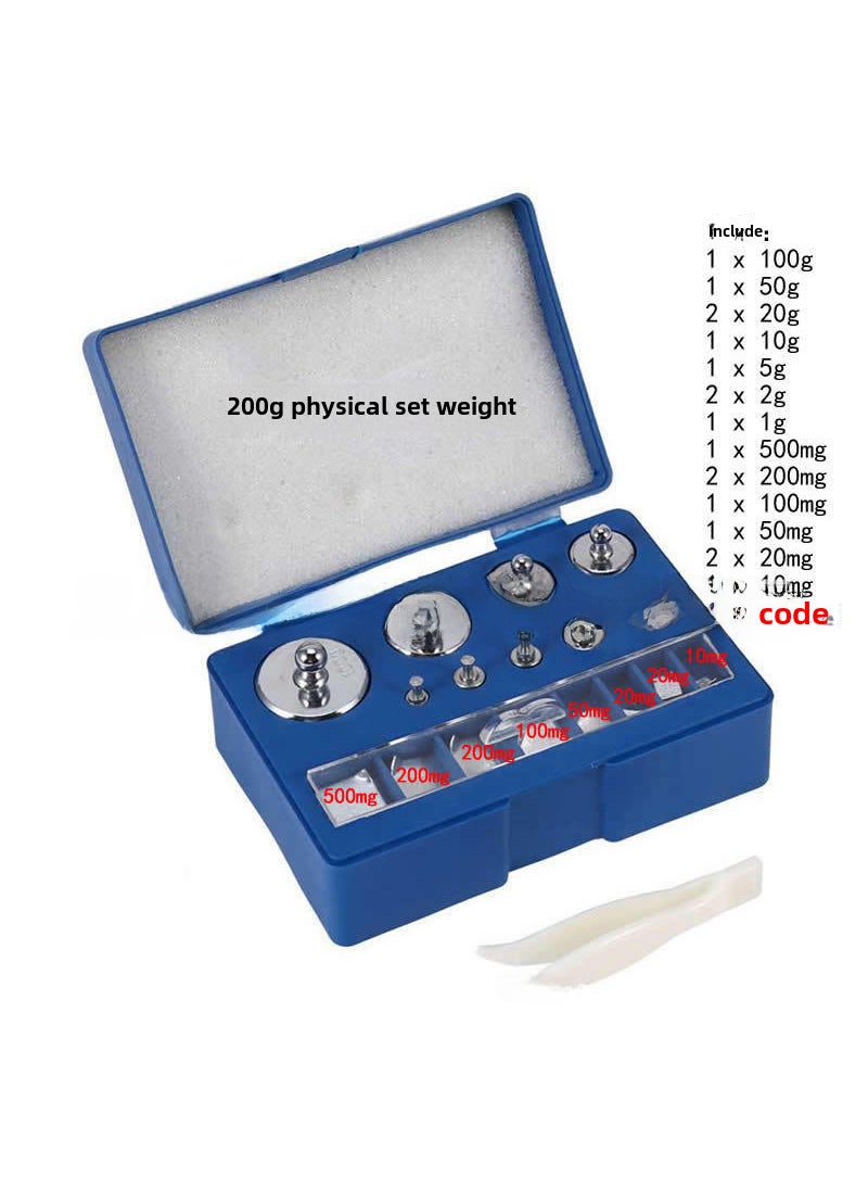 Generic 200g Student Weights Set 10mg-100g Steel Chrome Plated 