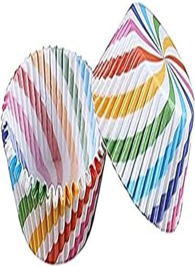 50 Pcs Paper Cupcake Cups for Baking Muffin and Cupcakes Assorted Colors 