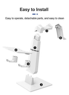 Flash Hawk VR Headset Holder VR Display Stand for Oculus Quest 2/PS VR2 White  - Image 5