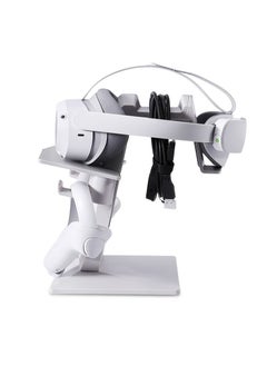 Flash Hawk VR Headset Holder VR Display Stand for Oculus Quest 2/PS VR2 White  - Image 2