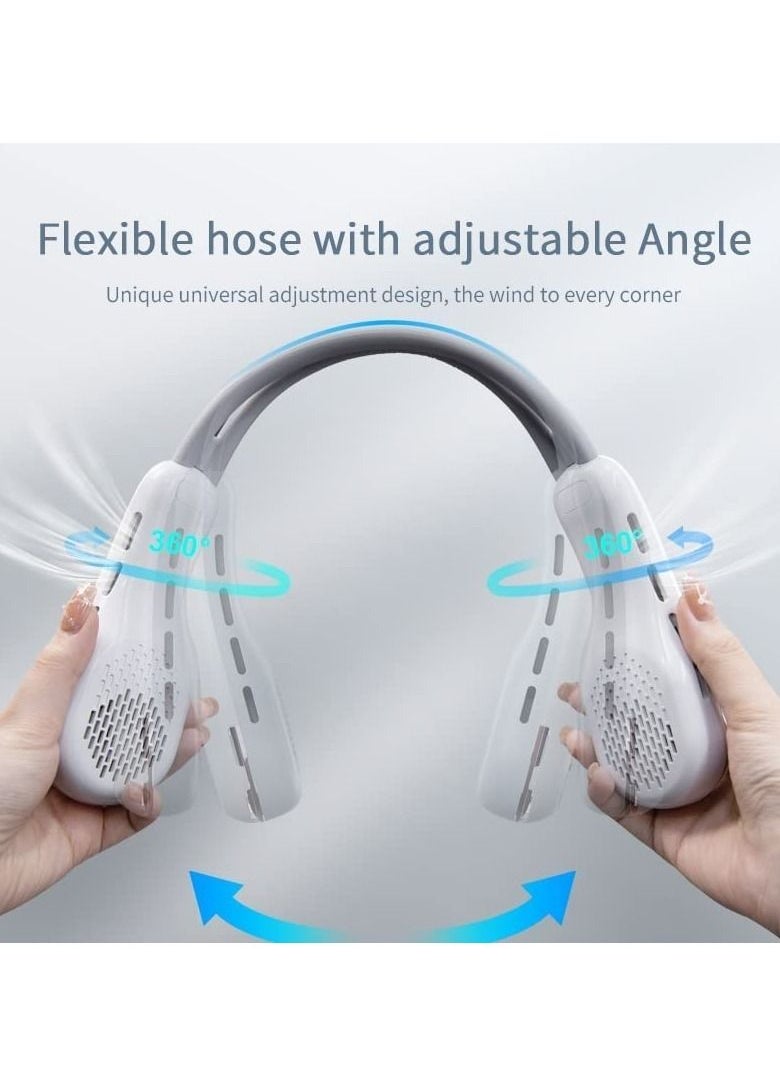 DMG TECH - DMG Portable Neck Fan, Vaneless Semiconductor Cooling Neck Fan, LED Cooling Suspension Neck Fan, 3-speed 2-mode Noise-free Strong Airflow Neck Fan, Suitable for Outdoor Travel - Image 1