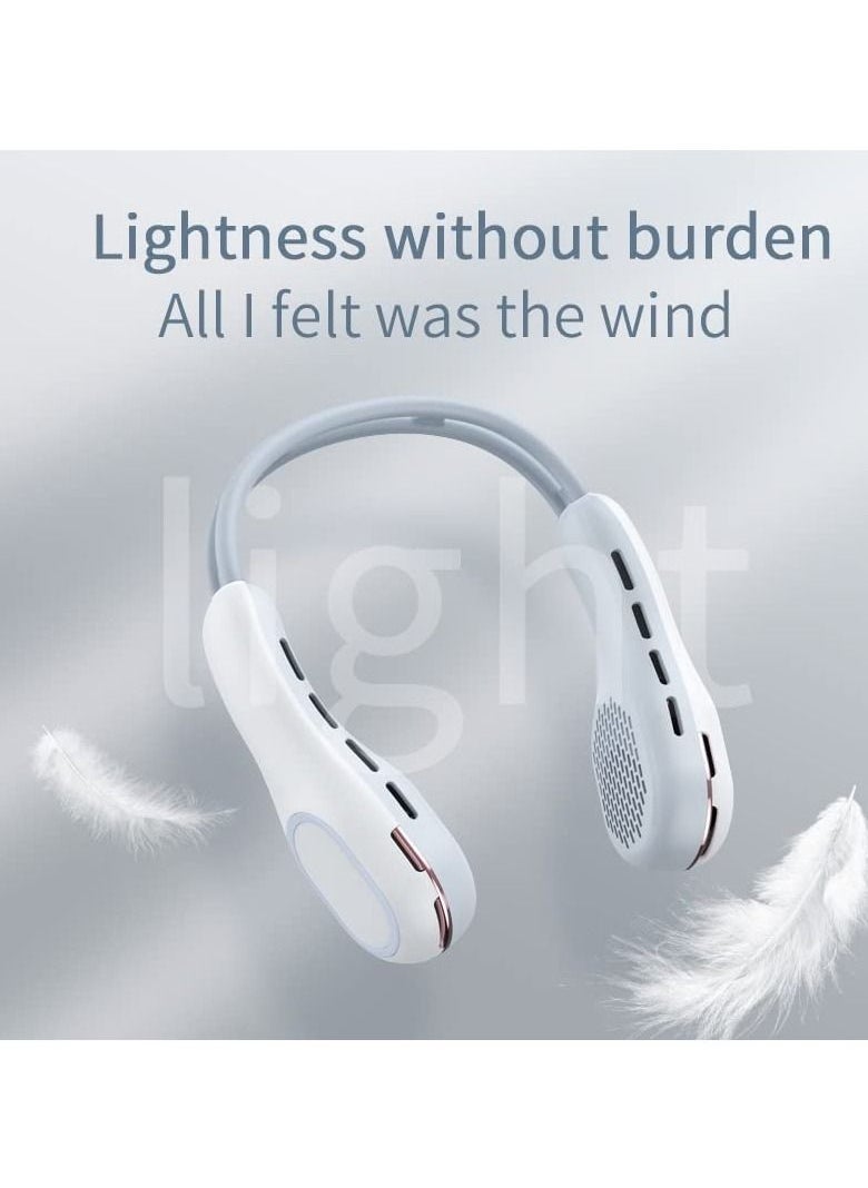 DMG TECH - DMG Portable Neck Fan, Vaneless Semiconductor Cooling Neck Fan, LED Cooling Suspension Neck Fan, 3-speed 2-mode Noise-free Strong Airflow Neck Fan, Suitable for Outdoor Travel - Image 1