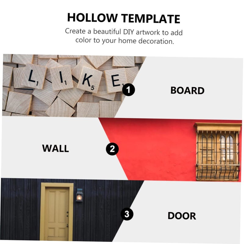 6 Pcs Reusable Hollow Ruler Set Stencils For Crafts Welcome Sign Template - Image 4
