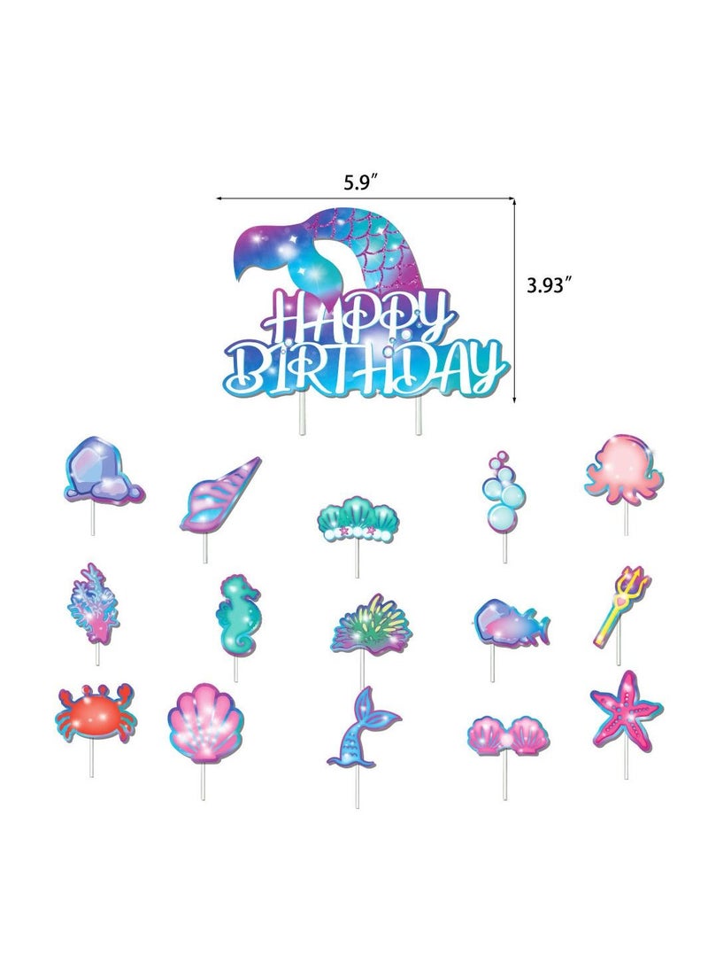 LA FIESTA Mermaid Birthday Decorations for Kids  - Image 4