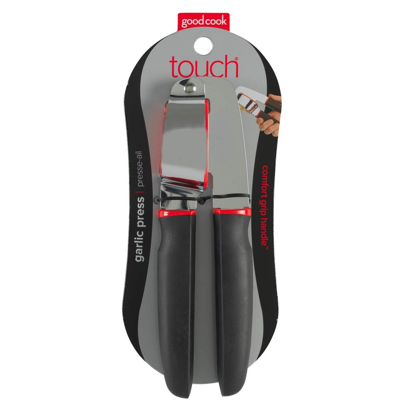 GoodCook Touch Dishwasher Safe Garlic Press with Stainless Steel Head, Black/Red - Image 5