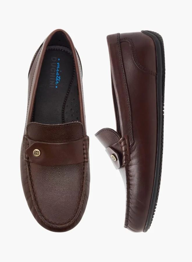 Mister Duchini Boys Textured Slip-On Moccasins