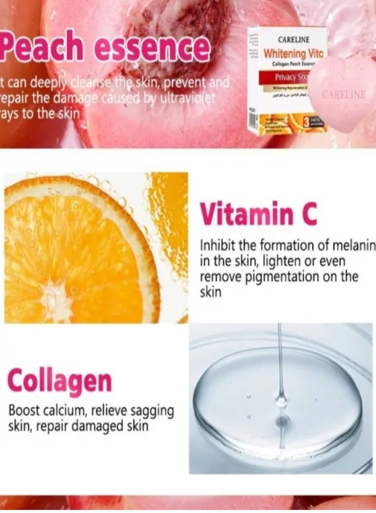 Careline Whitening Vitc Soap Privacy Soap with Vitamin C and Collagen 80 g - Image 2