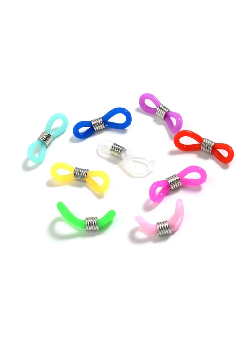 Generic 50 pcs Glasses Chain Silicone Rubber Ring Non Slip Mix Color Silicone Cord Ends For DIY Connector Strap Eyelets Rope  - Image 1