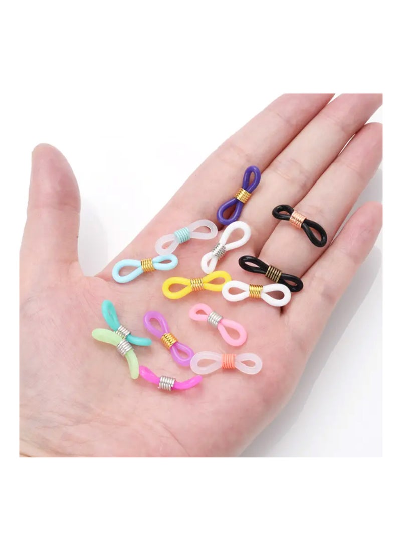 Generic 50 pcs Glasses Chain Silicone Rubber Ring Non Slip Mix Color Silicone Cord Ends For DIY Connector Strap Eyelets Rope  - Image 2