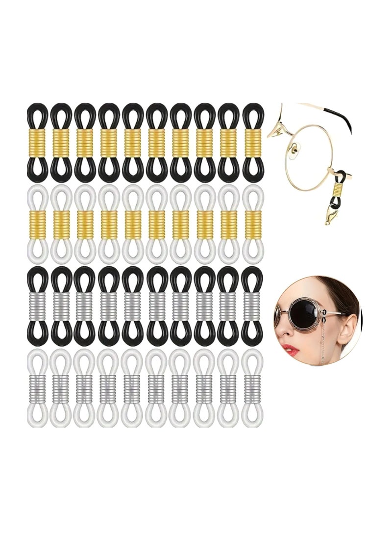 Generic 50 pcs Glasses Chain Silicone Rubber Ring Non Slip Mix Color Silicone Cord Ends For DIY Connector Strap Eyelets Rope  - Image 5