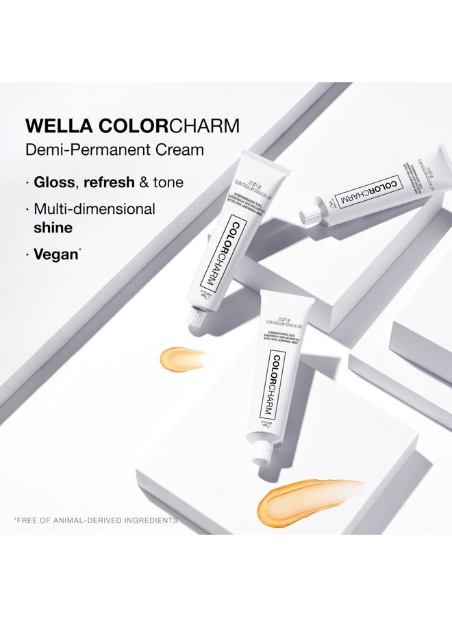 WELLA Color Charm COLORCHARM Demi Permanent Hair Color, 1N Black, Gloss, Refresh & Tone, 2 Fl Oz - Image 4