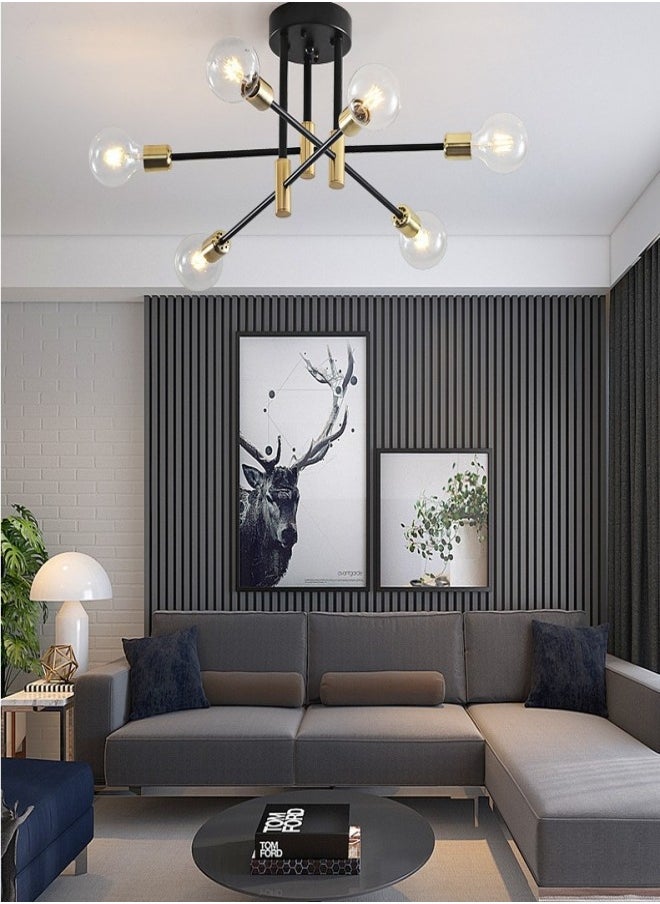 MIXDE - Modern Ceiling Lighting 6 Lights Adjustable(Bulbs NOT Included) - Image 1