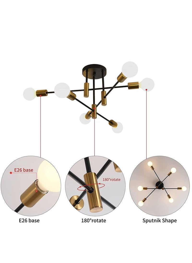 MIXDE - Modern Ceiling Lighting 6 Lights Adjustable(Bulbs NOT Included) - Image 1