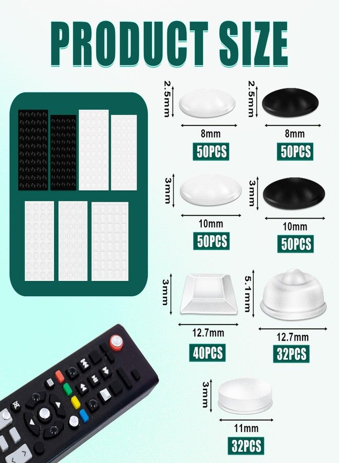 NQEUEPN 304pcs Bump Dots for Visually Impaired, Rubber Adhesive Bumper Dots Tactile Stickers Tactile Dots Low Vision Gifts Reading Auxiliary for The Blind Low Vision Elderly(Clear, Black) - Image 2