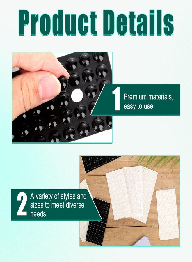 NQEUEPN 304pcs Bump Dots for Visually Impaired, Rubber Adhesive Bumper Dots Tactile Stickers Tactile Dots Low Vision Gifts Reading Auxiliary for The Blind Low Vision Elderly(Clear, Black) - Image 4