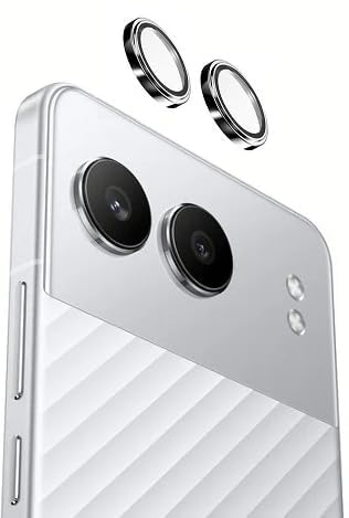 ZARALA Camera Lens Frame Glass Compatible with Oneplus Nord 4 Tempered Glass Aluminum Alloy Frame Individual Camera Lens Protector Cover (, Silver) - Image 1
