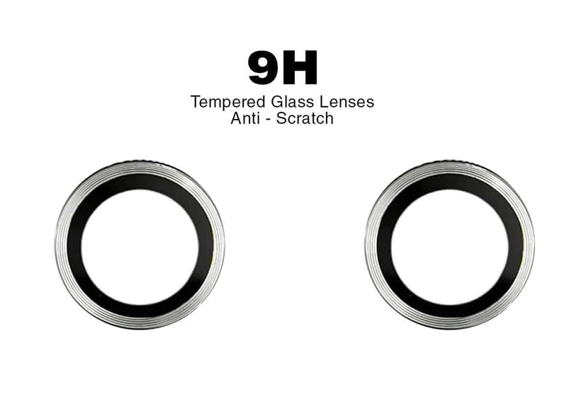 ZARALA Camera Lens Frame Glass Compatible with Oneplus Nord 4 Tempered Glass Aluminum Alloy Frame Individual Camera Lens Protector Cover (, Silver) - Image 2