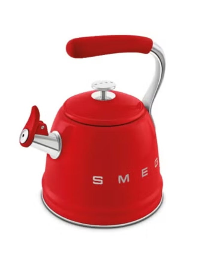 Smeg, WKF01RDAU Whistling Kettle, Stainless Steel, 2.3 L Capacity, Removable Lid and Measuring Spout, Induction Compatible, Red - Image 5