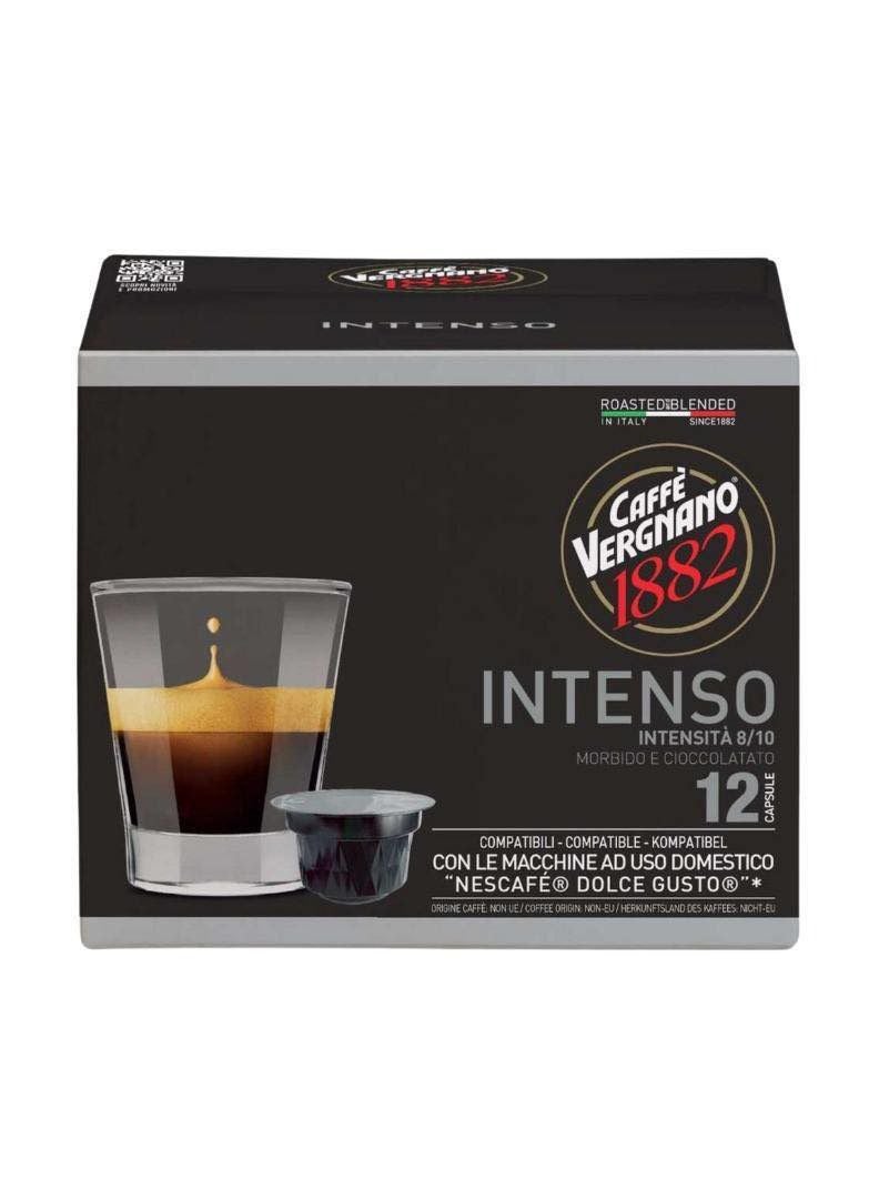 CAFFE' VERGNANO 1882 Caffè Vergnano 1882 Intenso Espresso Coffee Capsules - 1 Pack of 12 Espresso Capsules - Image 1