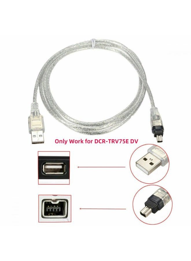 NFHK USB Male to Firewire IEEE 1394 4Pin Male iLink Adapter Cord Cable for DCR-TRV75E DV 1m USB Firewire Cable - Image 5
