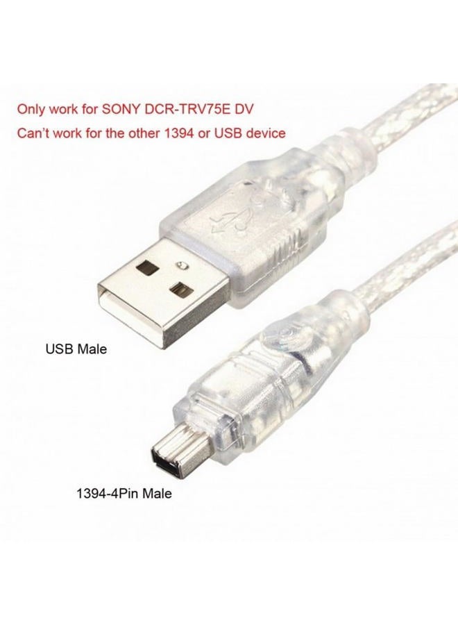 NFHK USB Male to Firewire IEEE 1394 4Pin Male iLink Adapter Cord Cable for DCR-TRV75E DV 1m USB Firewire Cable - Image 3
