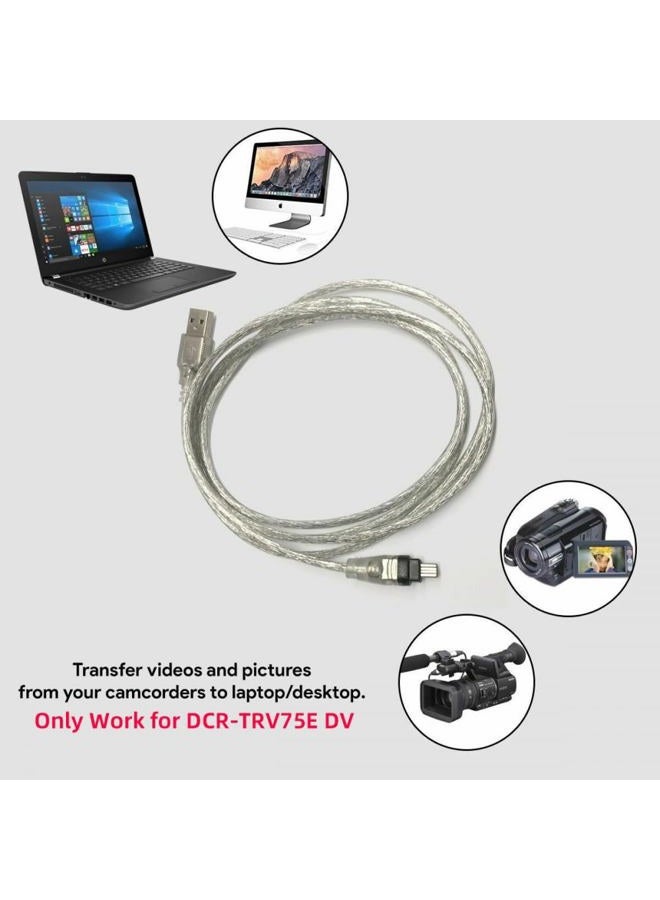 NFHK USB Male to Firewire IEEE 1394 4Pin Male iLink Adapter Cord Cable for DCR-TRV75E DV 1m USB Firewire Cable - Image 4